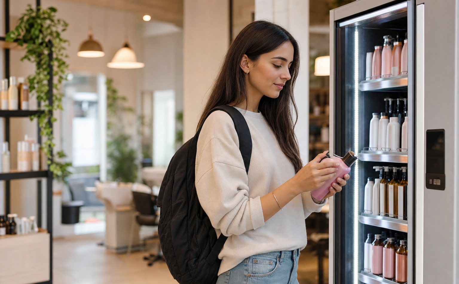 Vending machine de belleza lleva haircare a estudiantes